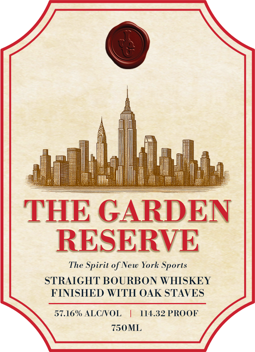 TABC label artwork for The Garden Reserve Straight Bourbon Whiskey Finished With Oak Staves