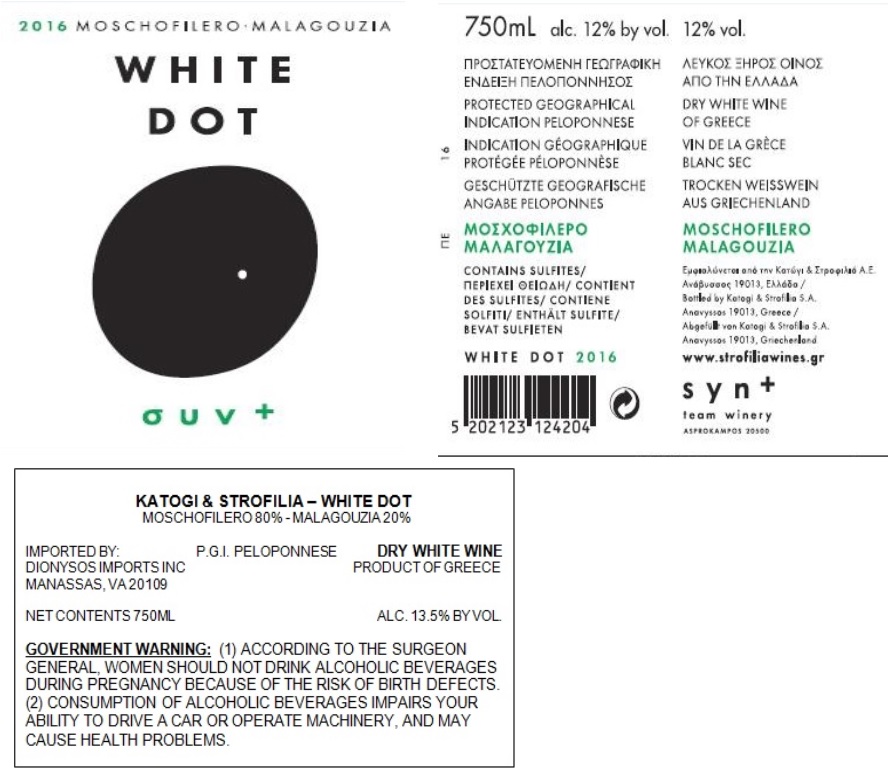 TABC label artwork for KATOGI & STROFILIA WHITE DOT