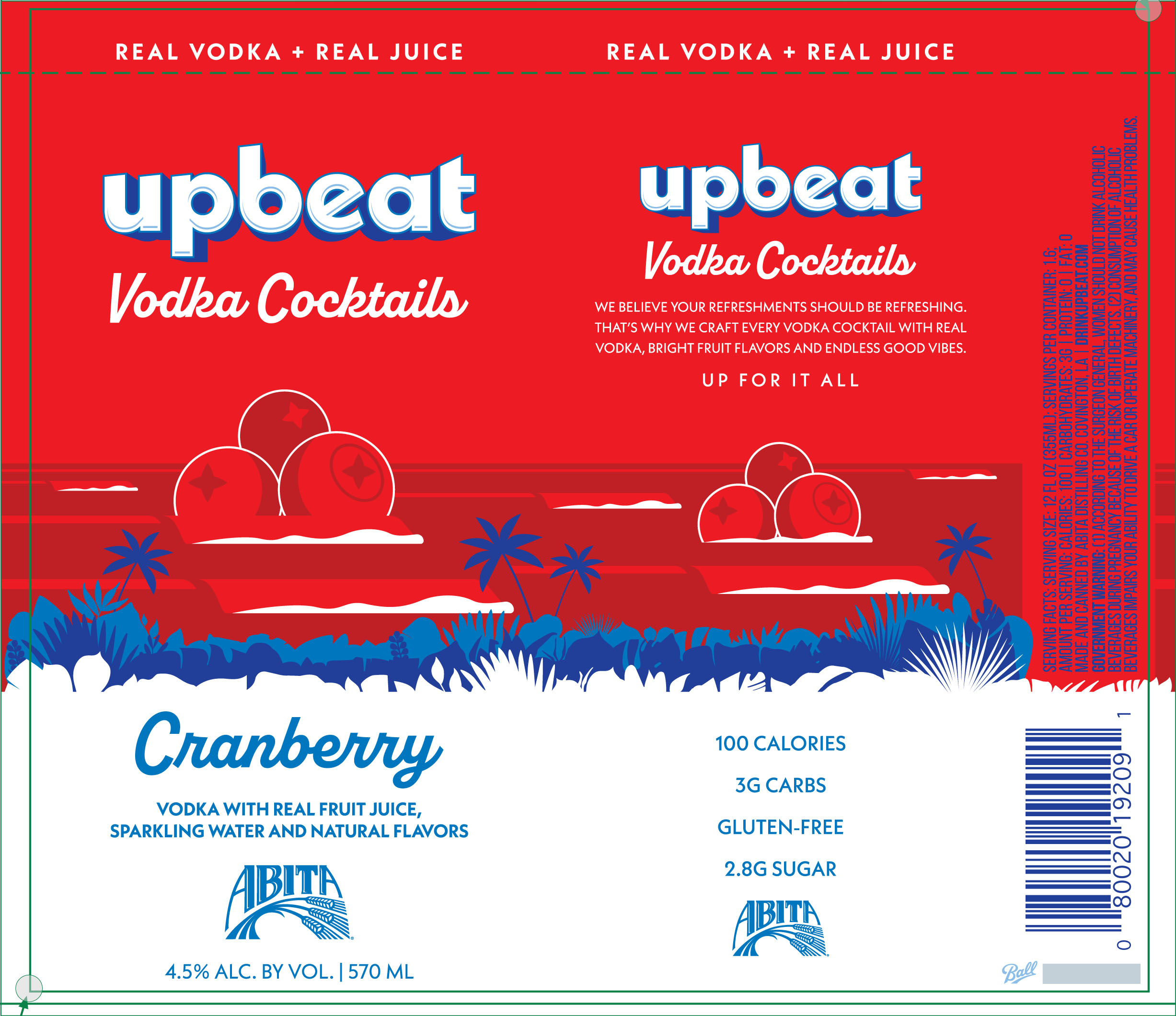 TABC label artwork for Upbeat Cranberry