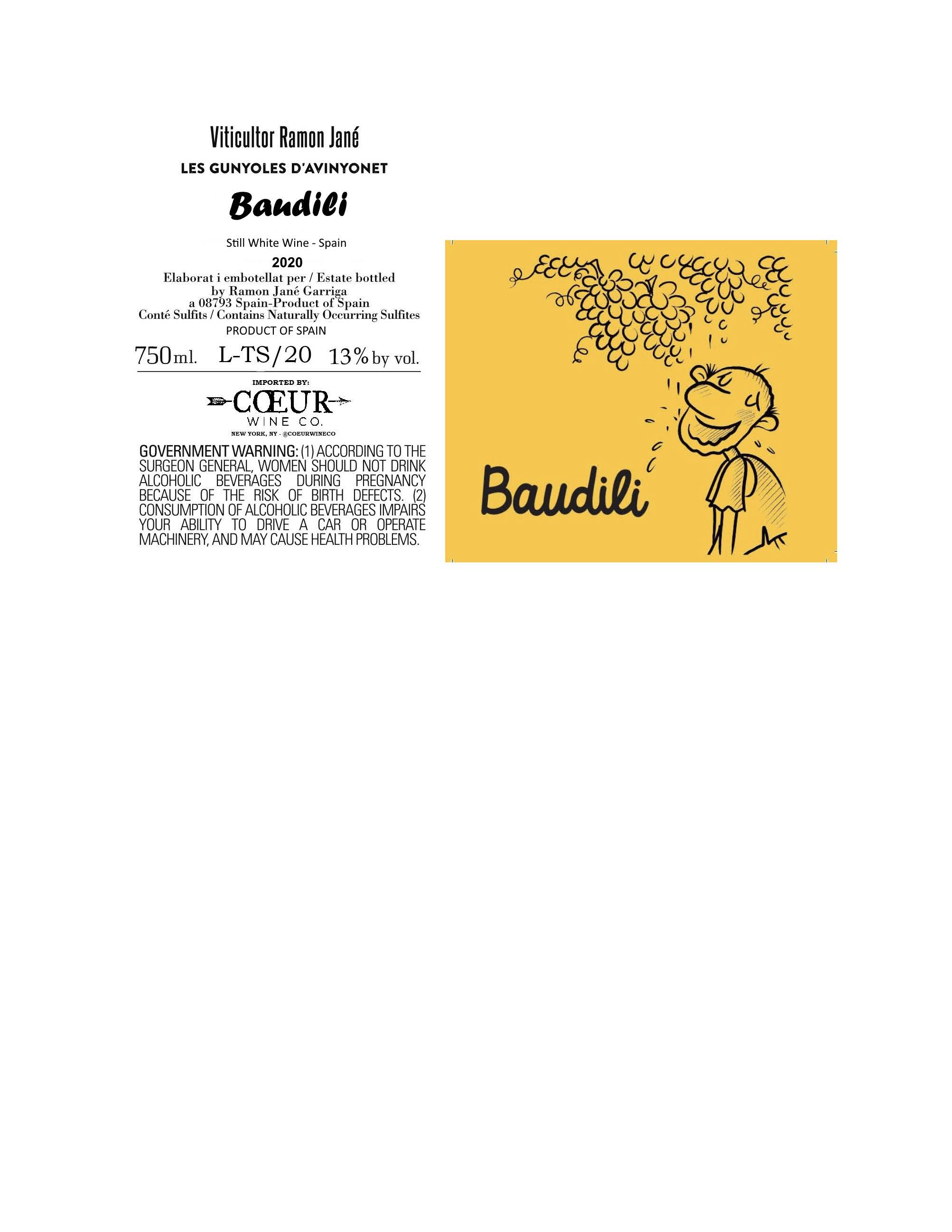 TABC label artwork for Ramon Jane Baudili