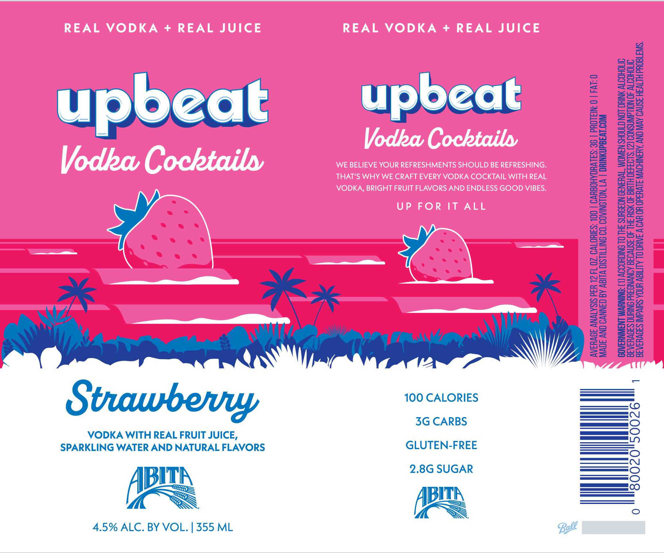 TABC label artwork for Upbeat Strawberry