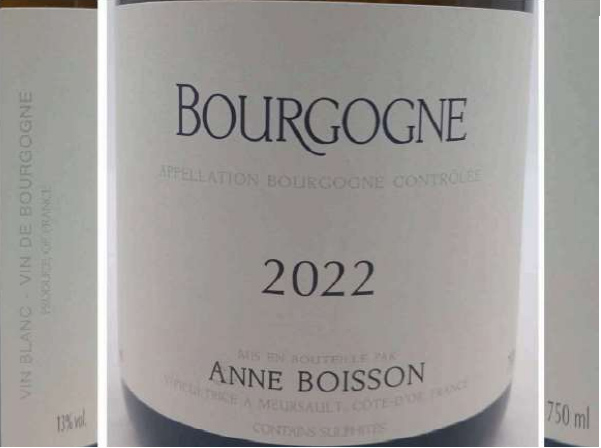 TABC label artwork for ANNE BOISSON BOURGOGNE BLANC