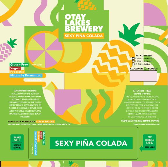 TABC label artwork for Sexy Pina Colada