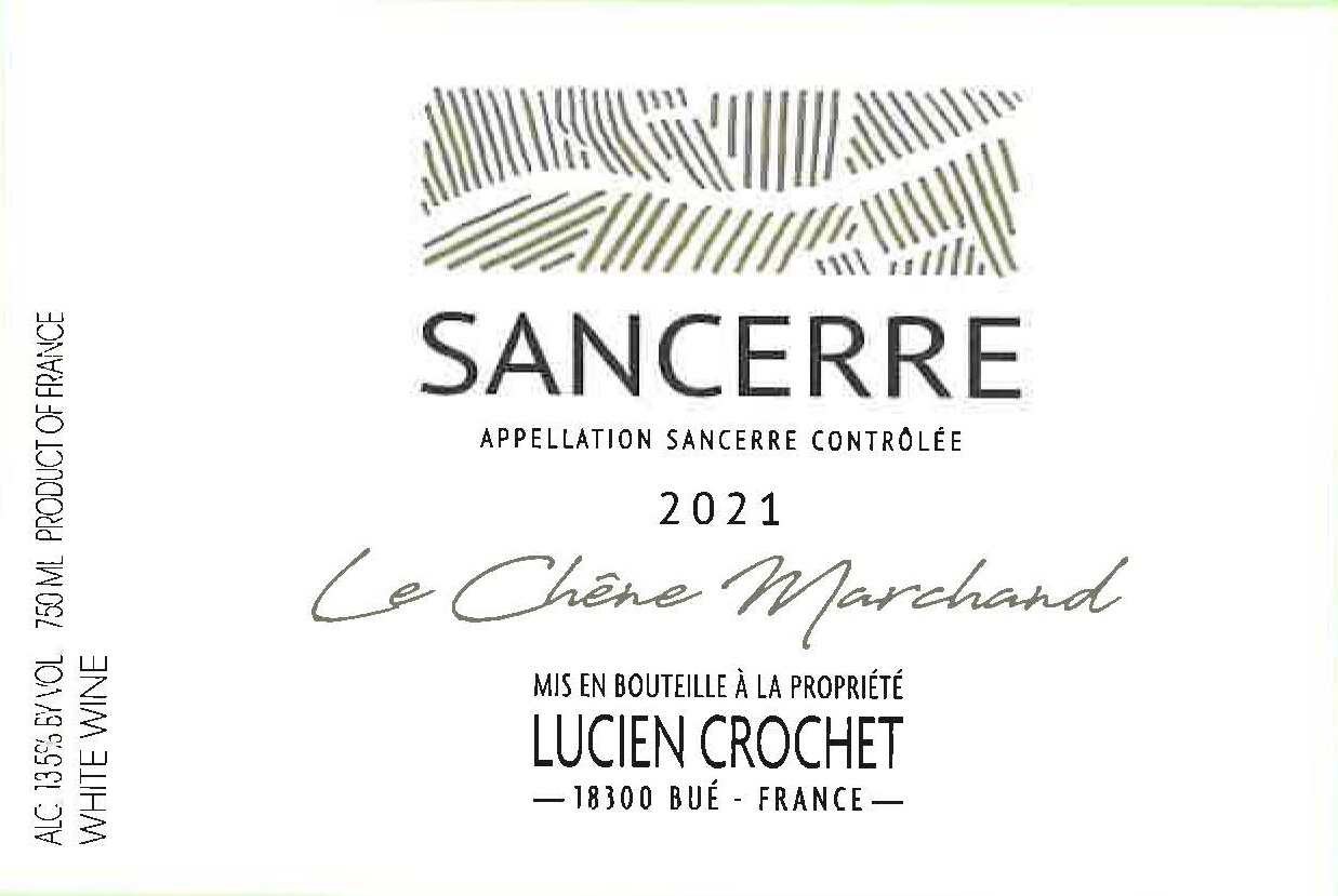 TABC label artwork for Lucien Crochet Sancerre Blanc Le Chene Marchand