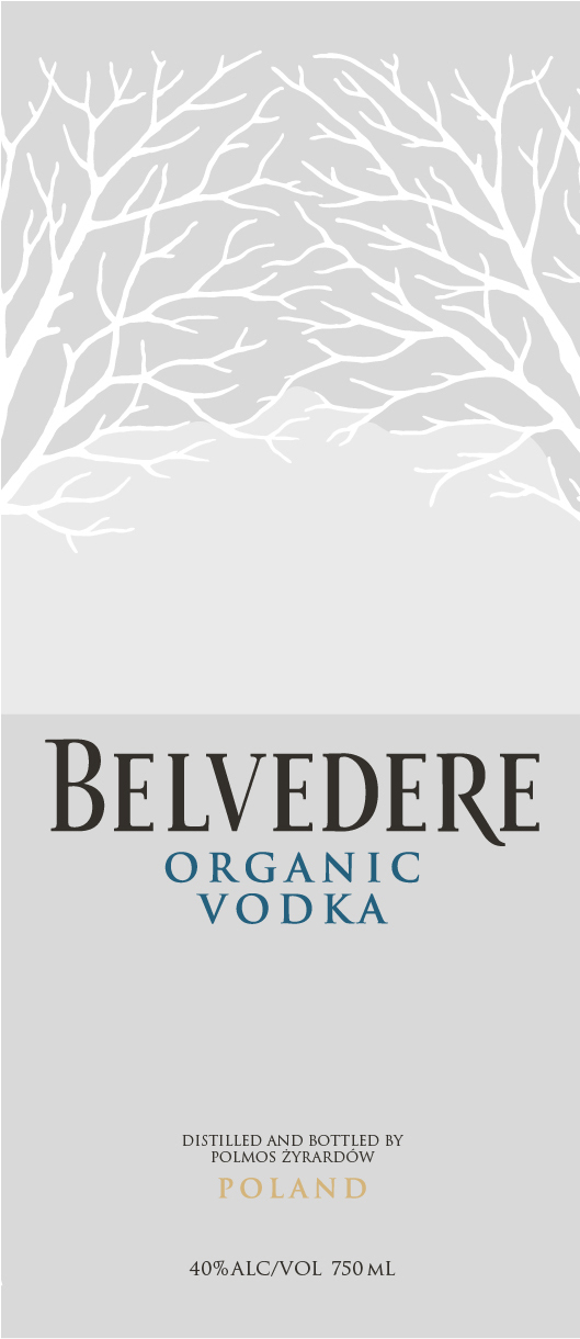 TABC label artwork for BELVEDERE ORGANIC PURE VODKA
