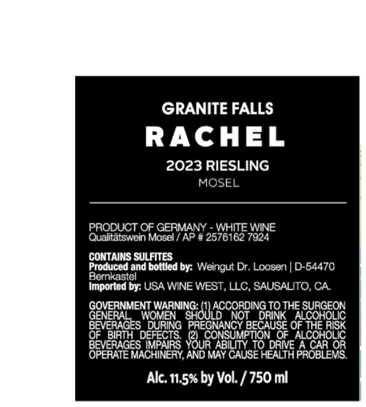 TABC label artwork for RACHEL