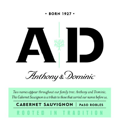TABC label artwork for Anthony & Dominic Cabernet Sauvignon