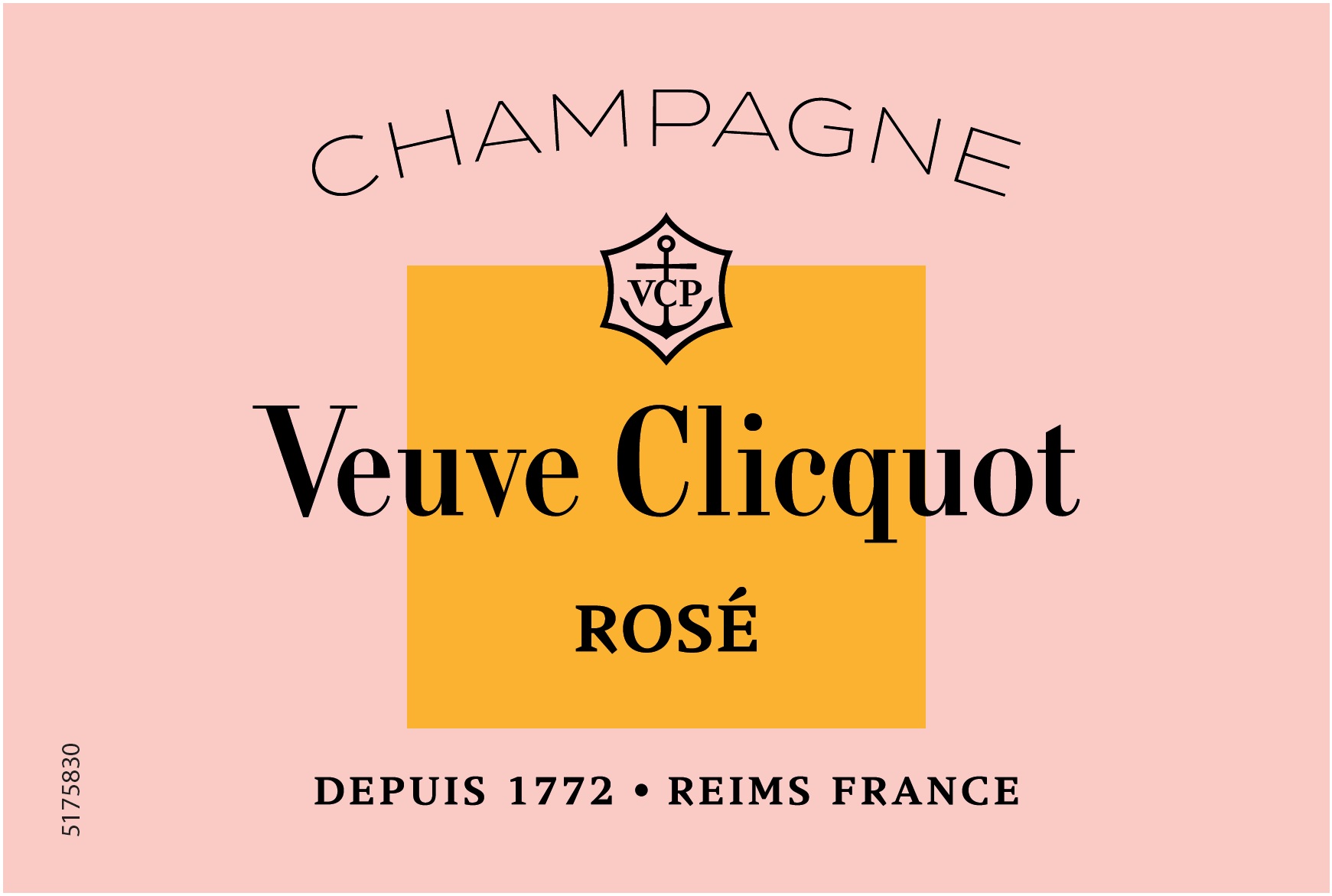 TABC label artwork for Veuve Cliquot Rose