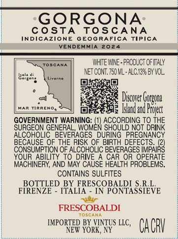 TABC label artwork for GORGONA COSTA TOSCANA