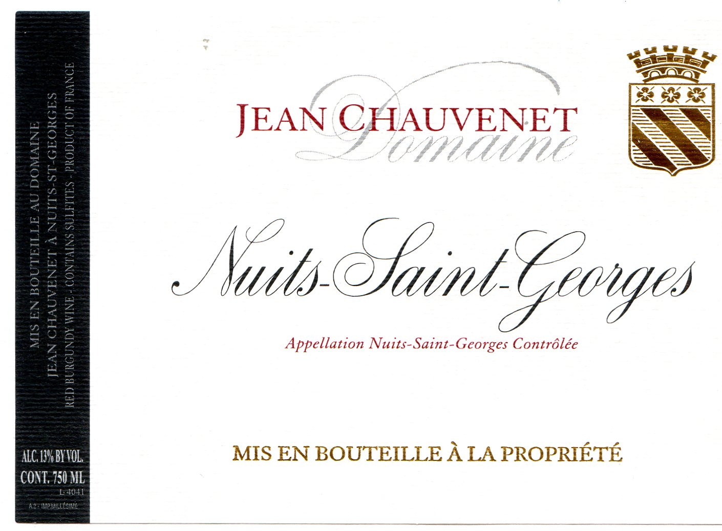 TABC label artwork for Jean Chauvenet Nuits-Saint-Georges