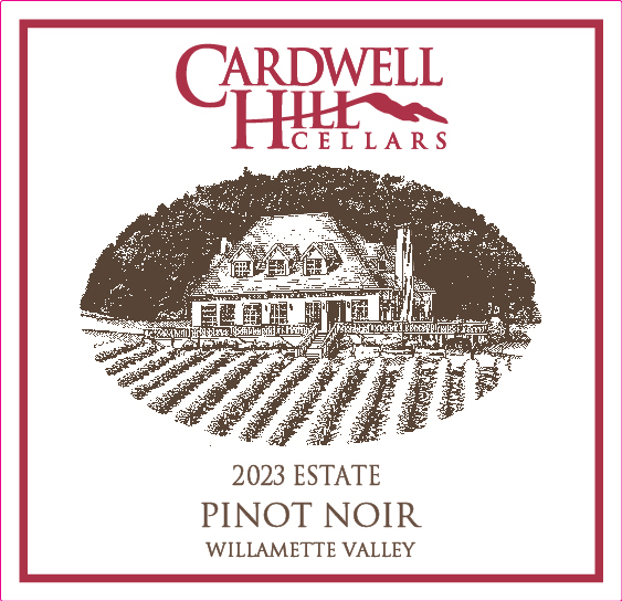 TABC label artwork for Cardwell Hill Cellars 2023 Estate Pinot Noir
