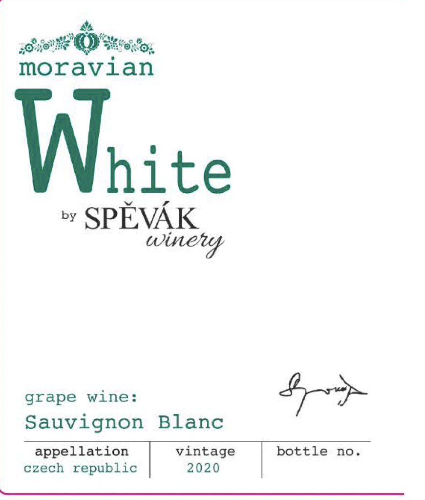 TABC label artwork for Moravian White by Spevak Winery