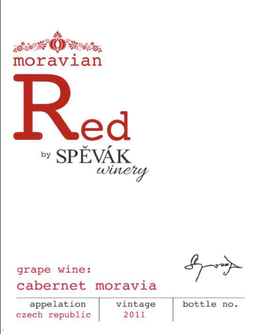 TABC label artwork for Moravian Red by Spevak Winery