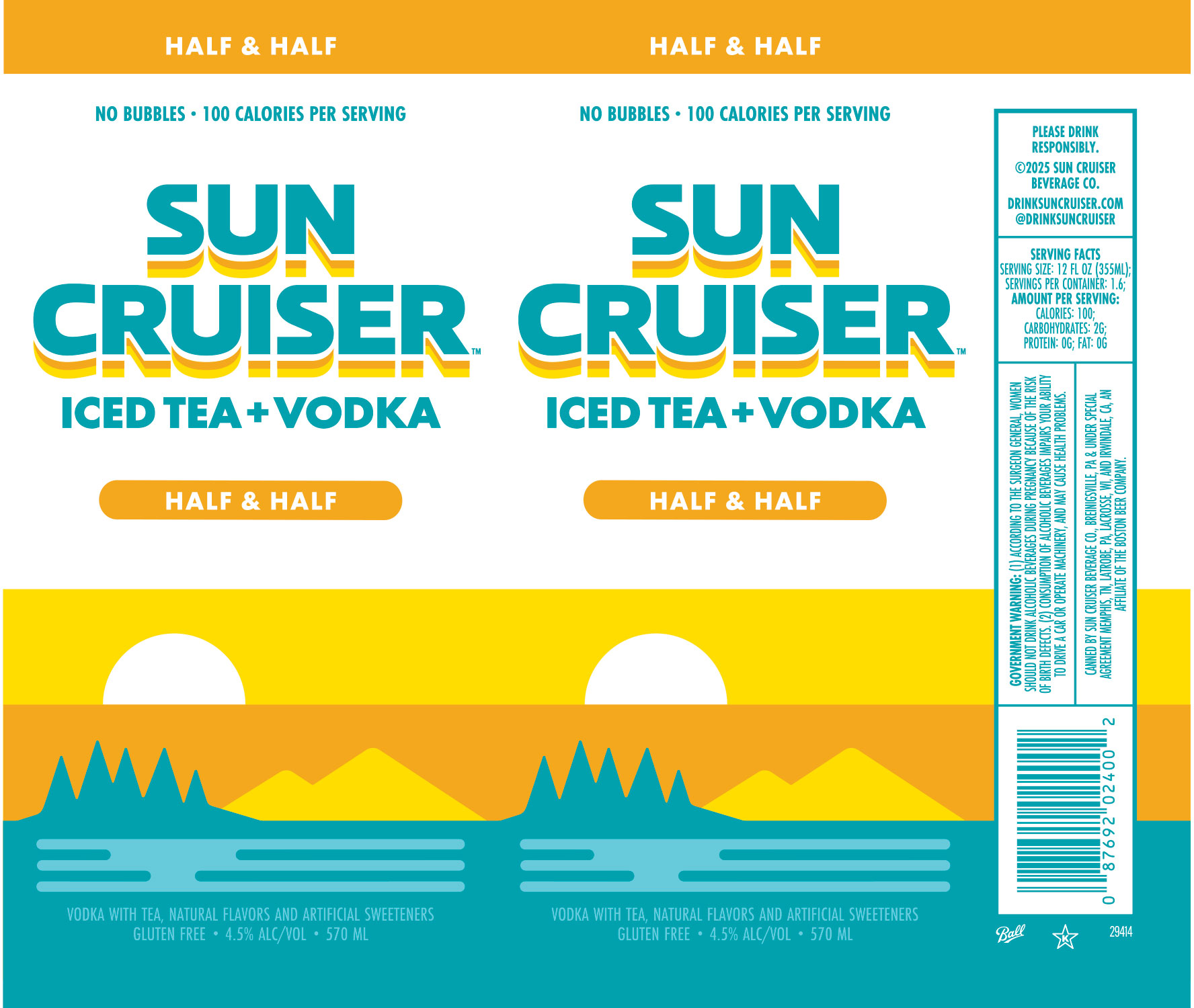 TABC label artwork for Sun Cruiser Half & Half