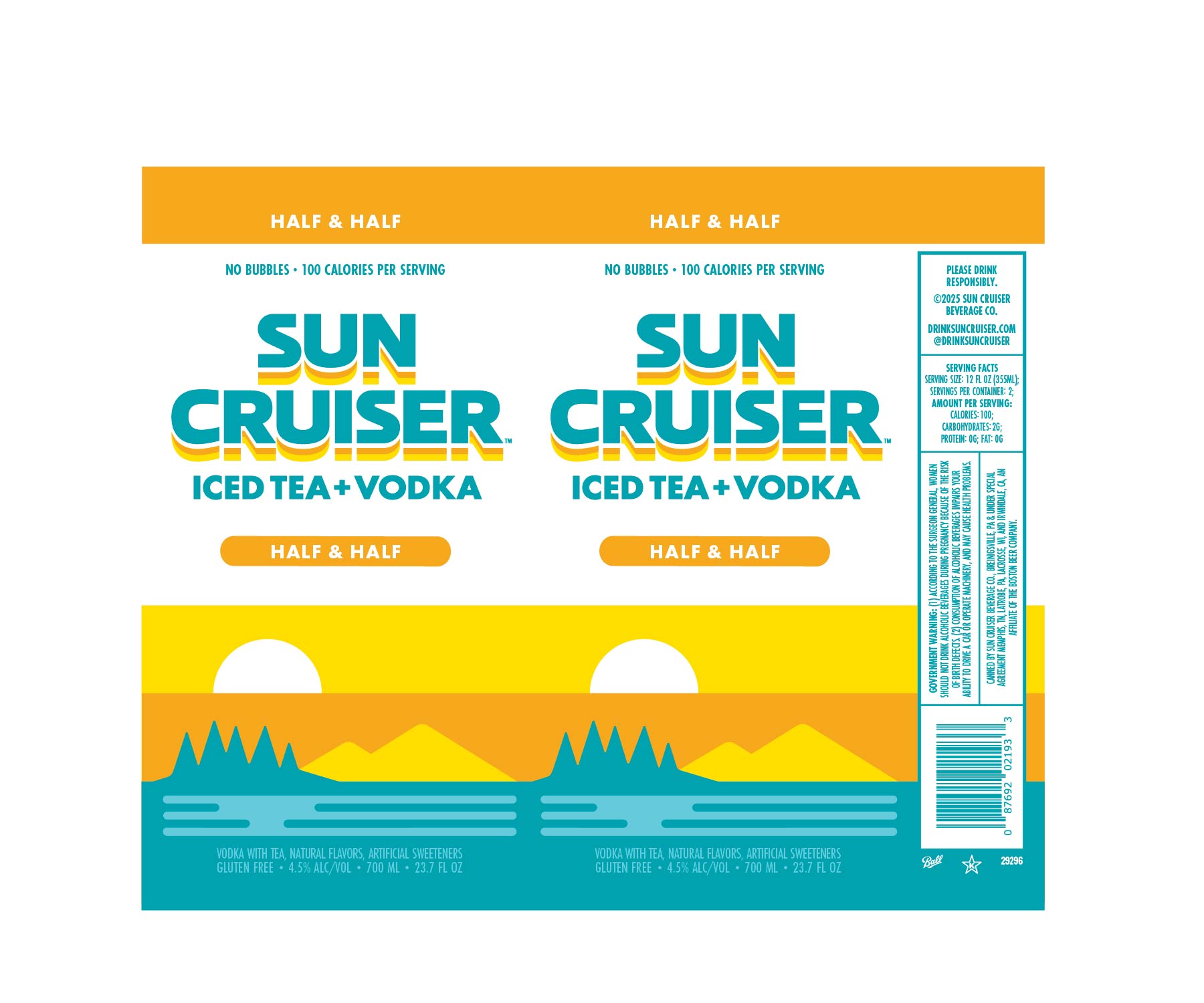 TABC label artwork for Sun Cruiser Half & Half