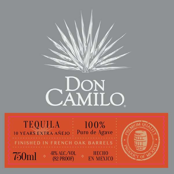 TABC label artwork for Don Camilo 10 Yr French Oak Extra Anejo