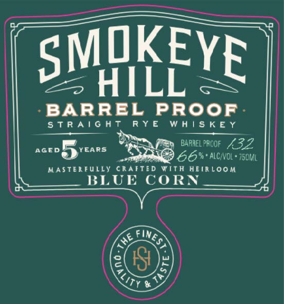 TABC label artwork for Smokeye Hill Barrel Proof Rye