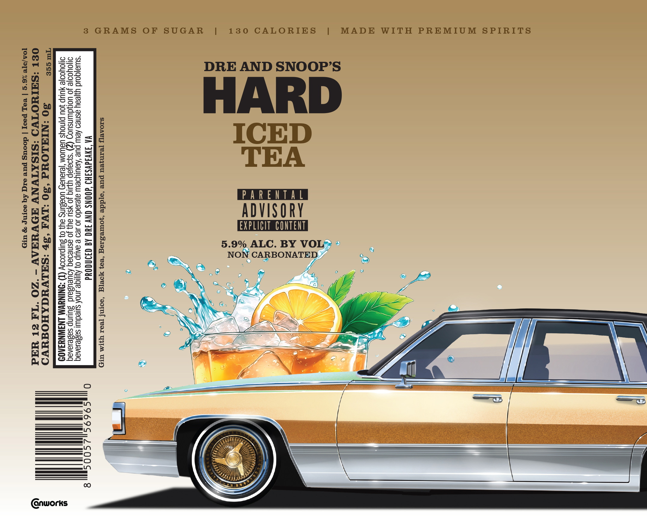 TABC label artwork for Gin & Juice By Dre And Snoop Hard Iced Tea