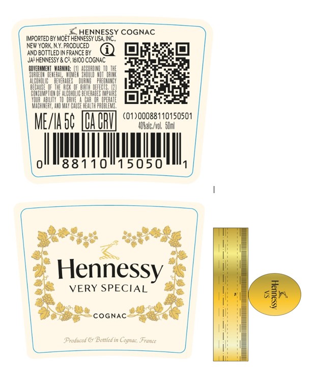 TABC label artwork for Hennessy VS 120 50ml 12x10 Box 2023