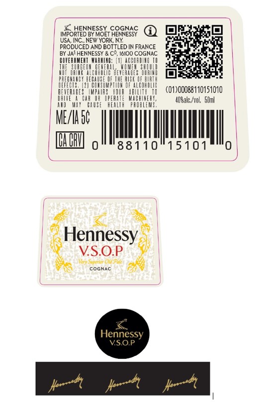 TABC label artwork for Hennessy VSOP 120 50ml 12x10 Box