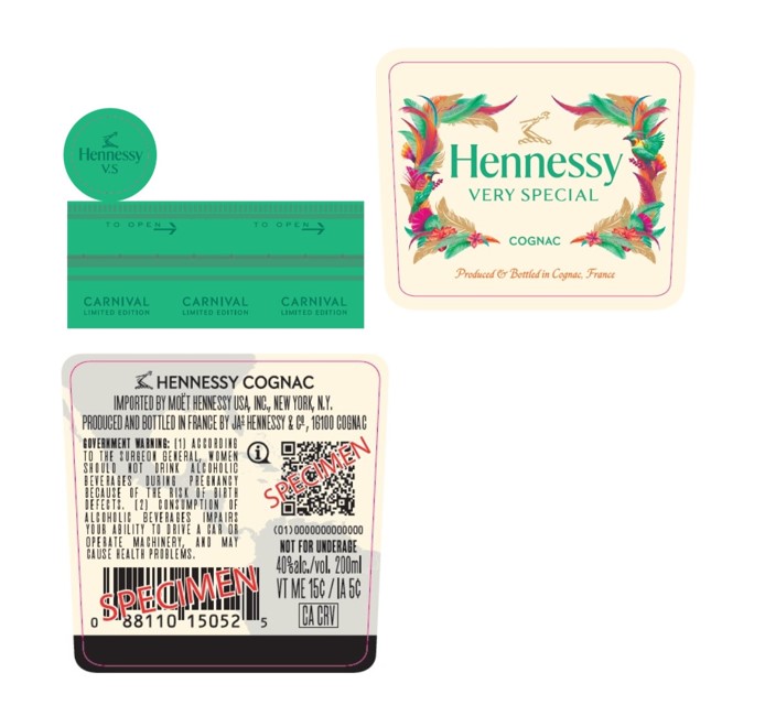 TABC label artwork for Hennessy VS Carnival 24 200ml LE 2026