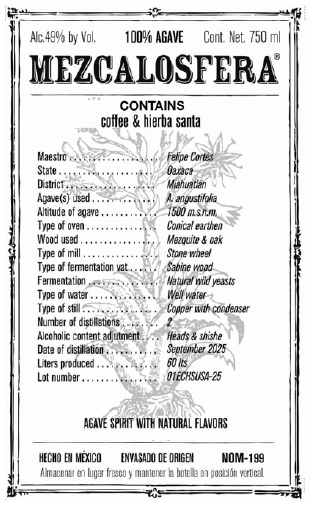 TABC label artwork for COFFEE & HIERBA SANTA