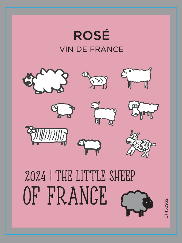 TABC label artwork for THE LITTLE SHEEP OF FRANCE ROSE