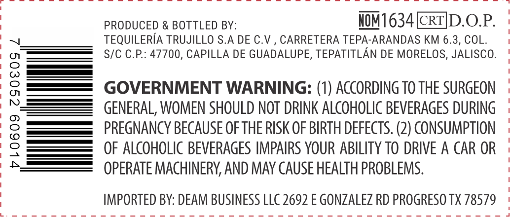 TABC label artwork for NUESTRO PLACER REPOSADO