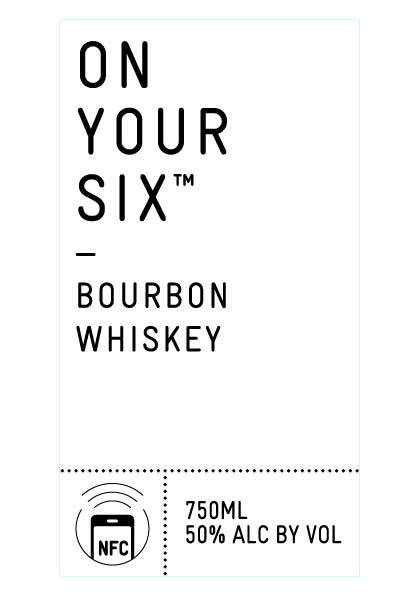 TABC label artwork for On Your Six Bourbon Whiskey Aged 6 Years