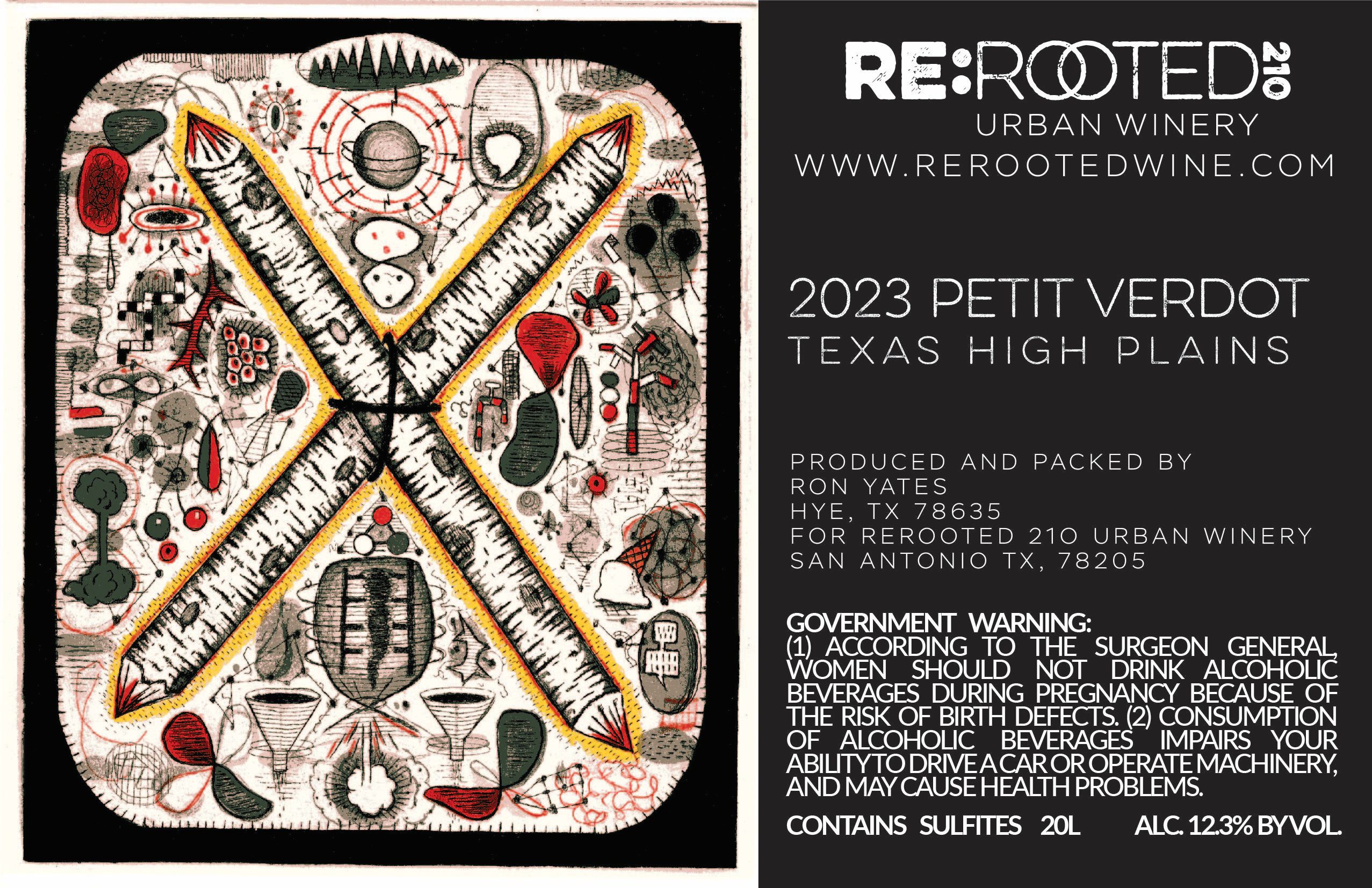 TABC label artwork for Petit Verdot