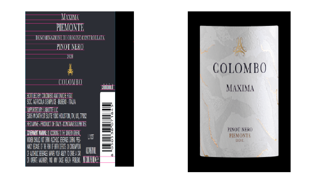 TABC label artwork for COLOMBO MAXIMA PINOT NERO