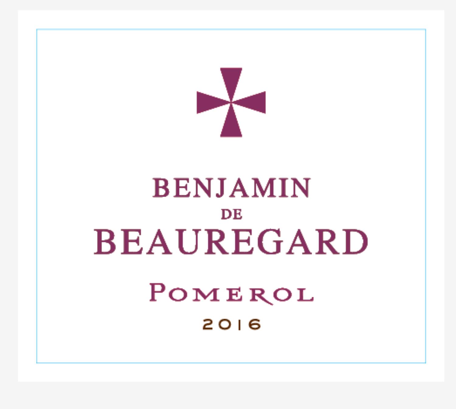 TABC label artwork for BENJAMIN DE BEAUREGARD POMEROL