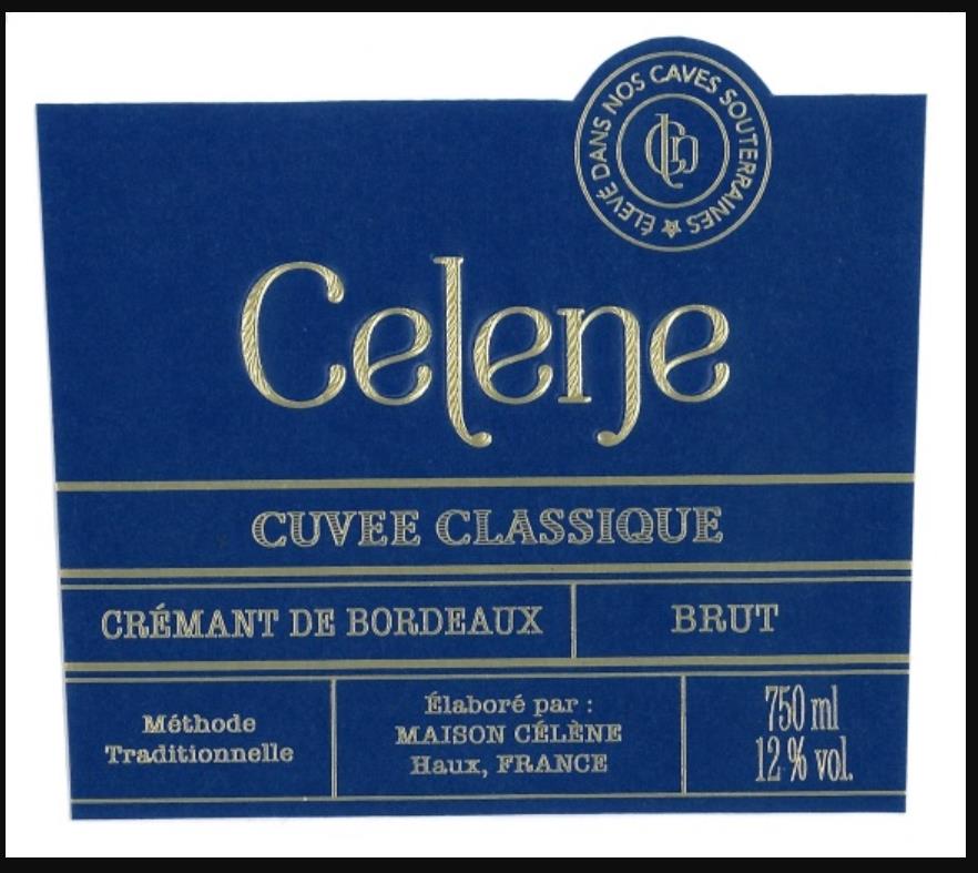 TABC label artwork for CELENE CUVEE CLASSIQUE BORDEAUX