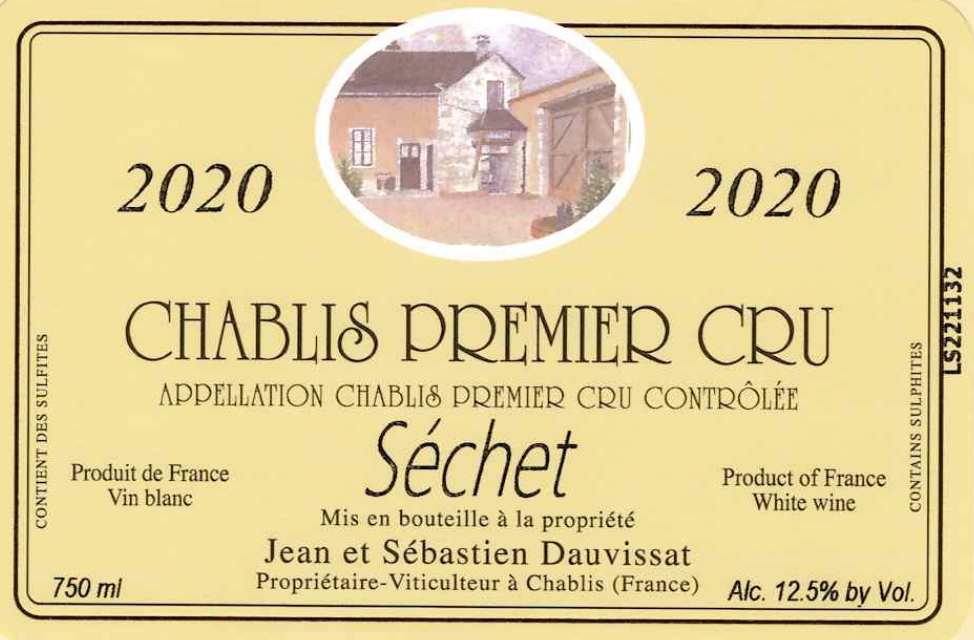 TABC label artwork for JEAN ET SEBASTIEN DAUVISSAT CHABLIS PREMIER CRU SECHET