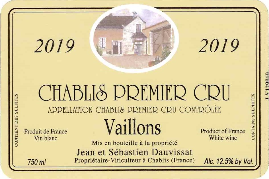 TABC label artwork for JEAN ET SEBASTIEN DAUVISSAT VAILLONS