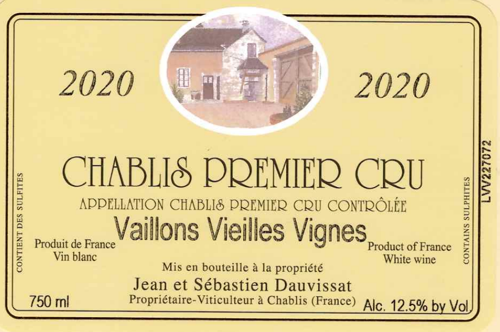TABC label artwork for JEAN ET SEBASTIEN DAUVISSAT VAILLONS VIEILLES VIGNES