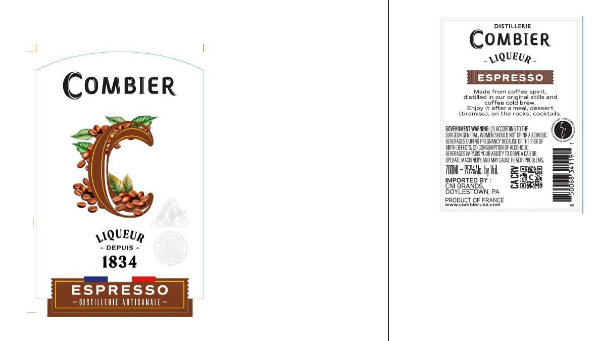 TABC label artwork for COMBIER LIQUEUR ESPRESSO