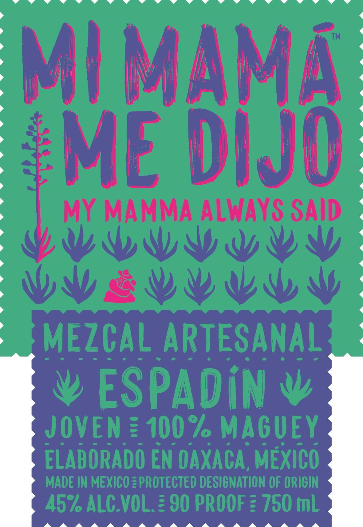 TABC label artwork for Mi Mamma Me Dijo Mezcal