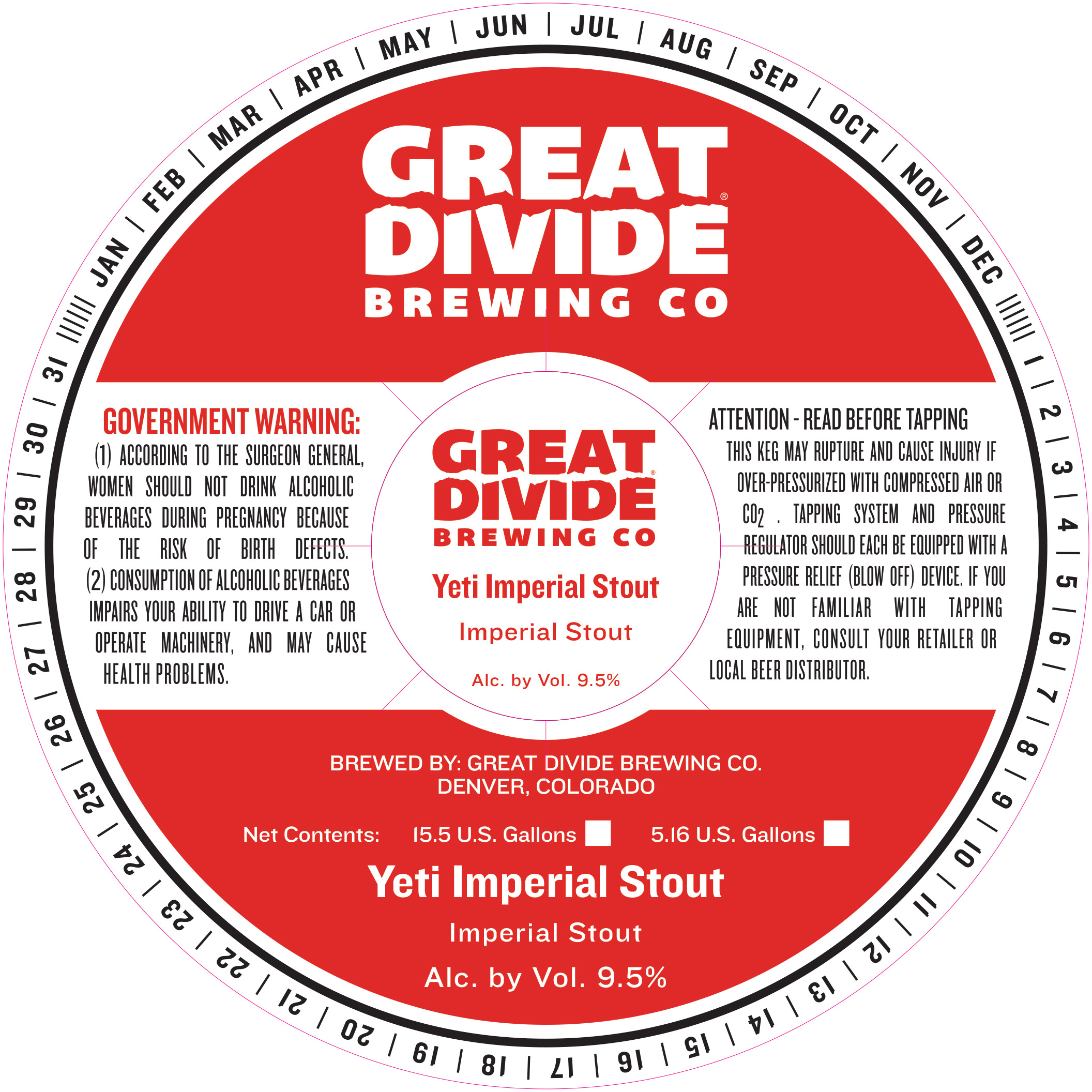 TABC label artwork for YETI IMPERIAL STOUT