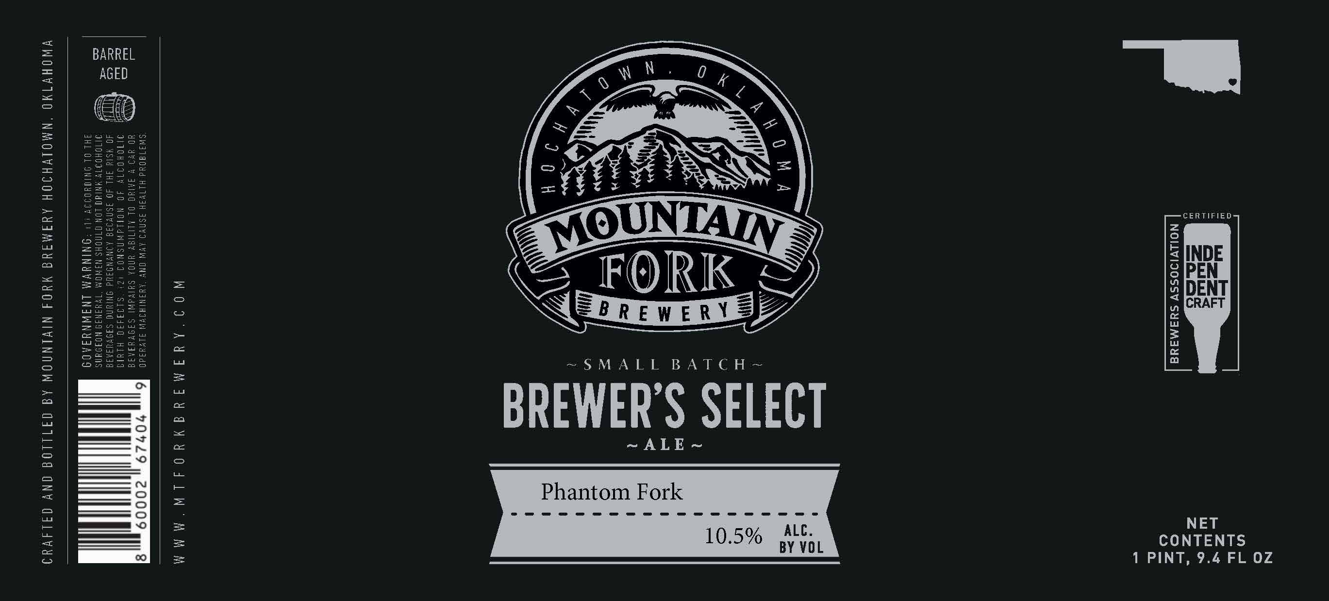 TABC label artwork for Phantom Fork