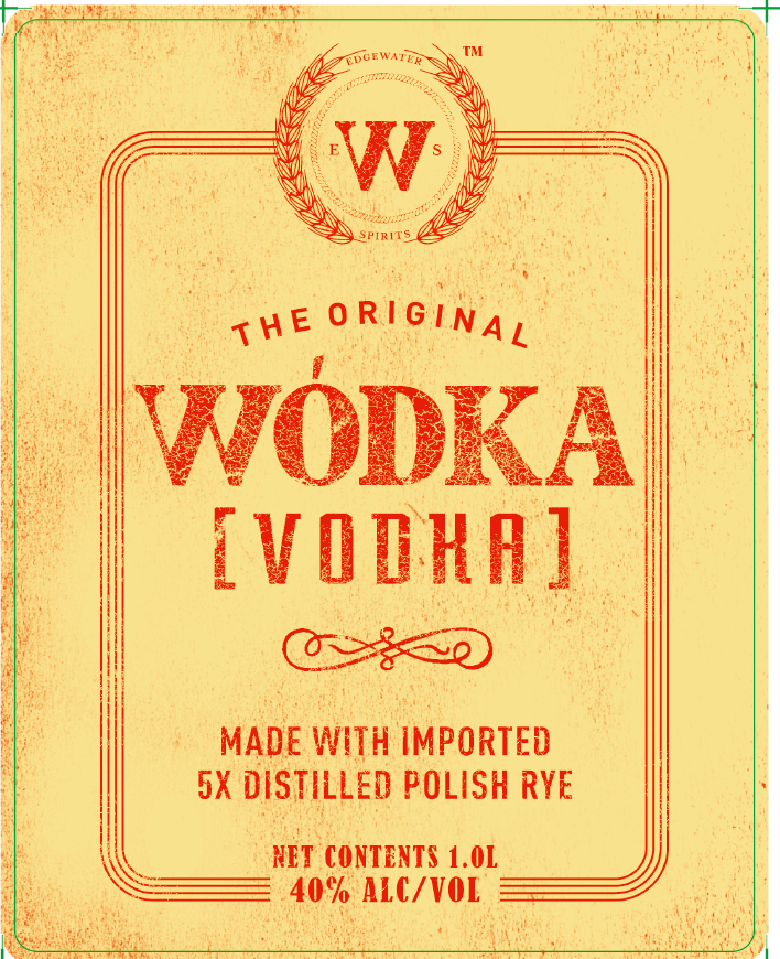 TABC label artwork for The Original Wodka Vodka 5 Times Distilled Polish Rye