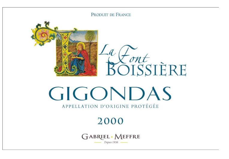 TABC label artwork for La Font Boissiere Gigondas