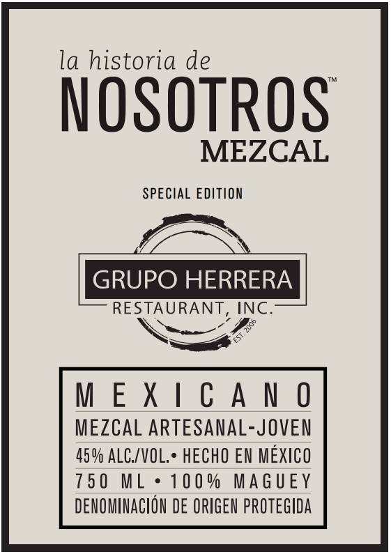 TABC label artwork for La Historia De Nosotros Mezcal Artesanal Joven