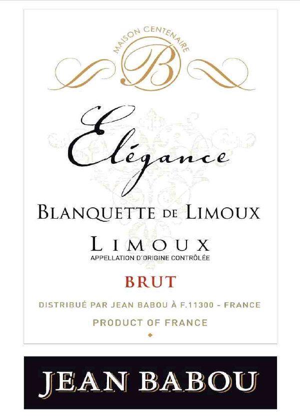 TABC label artwork for Elegance Jean Babou Blanquette de Limoux Brut