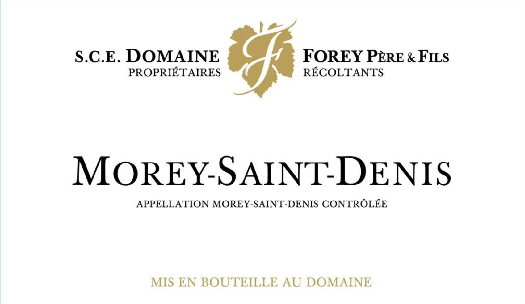 TABC label artwork for Domaine Forey Pere & Fils Morey-Saint-Denis