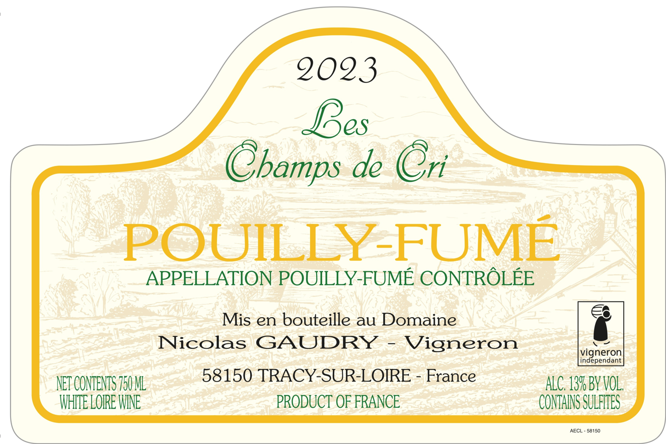 TABC label artwork for Nicolas Gaudry Pouilly-Fume Les Champs de Cri