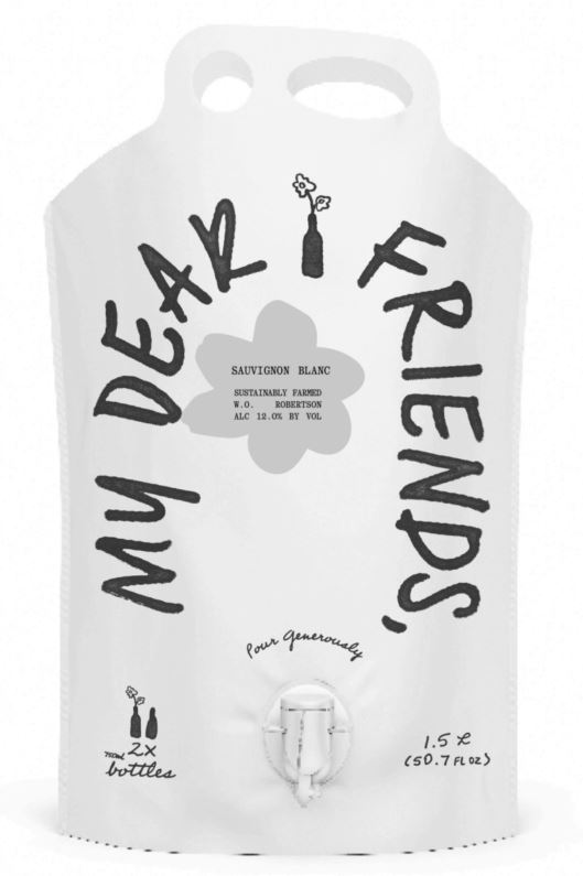 TABC label artwork for MY DEAR FRIENDS, 100% Sauvignon Blanc W.O. ROBERTSON