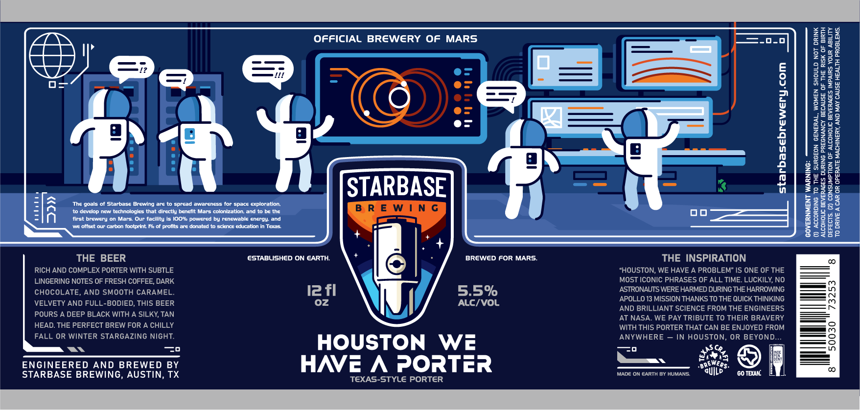 TABC label artwork for Houston We Have A Porter