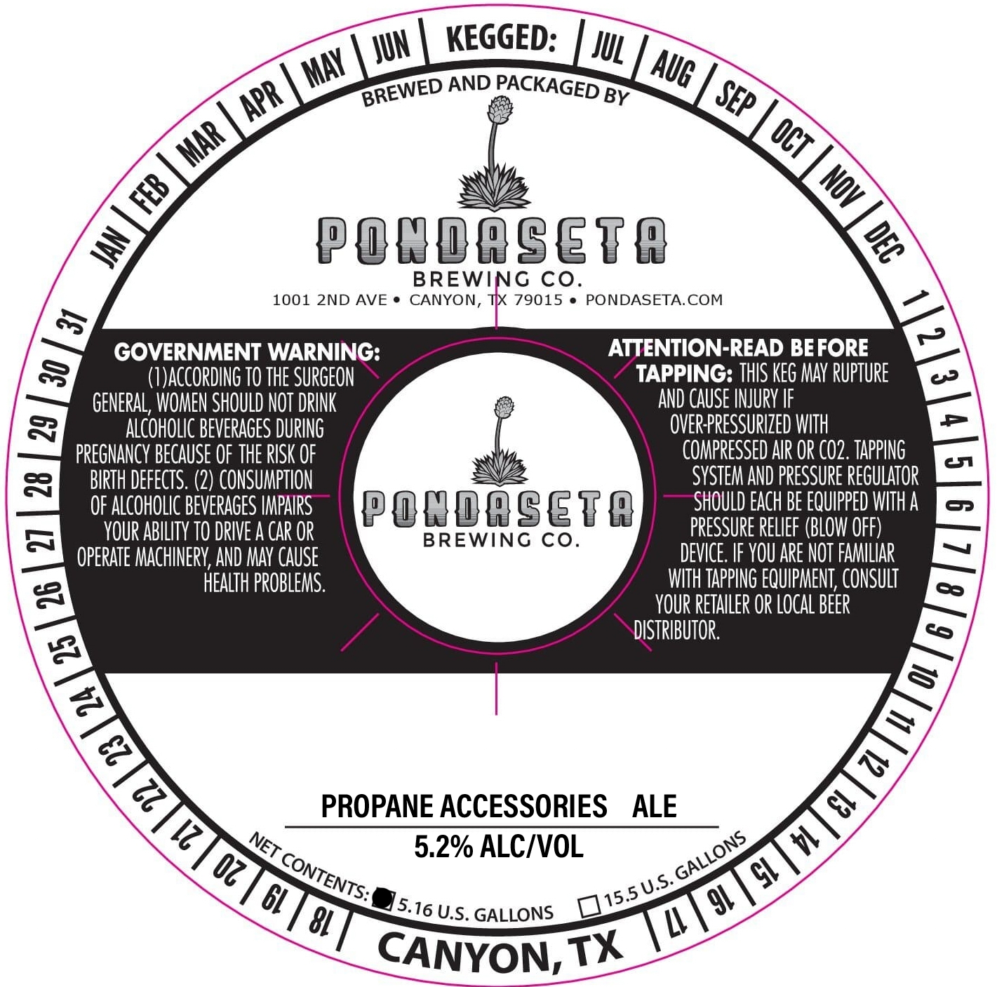 TABC label artwork for Propane Accessories