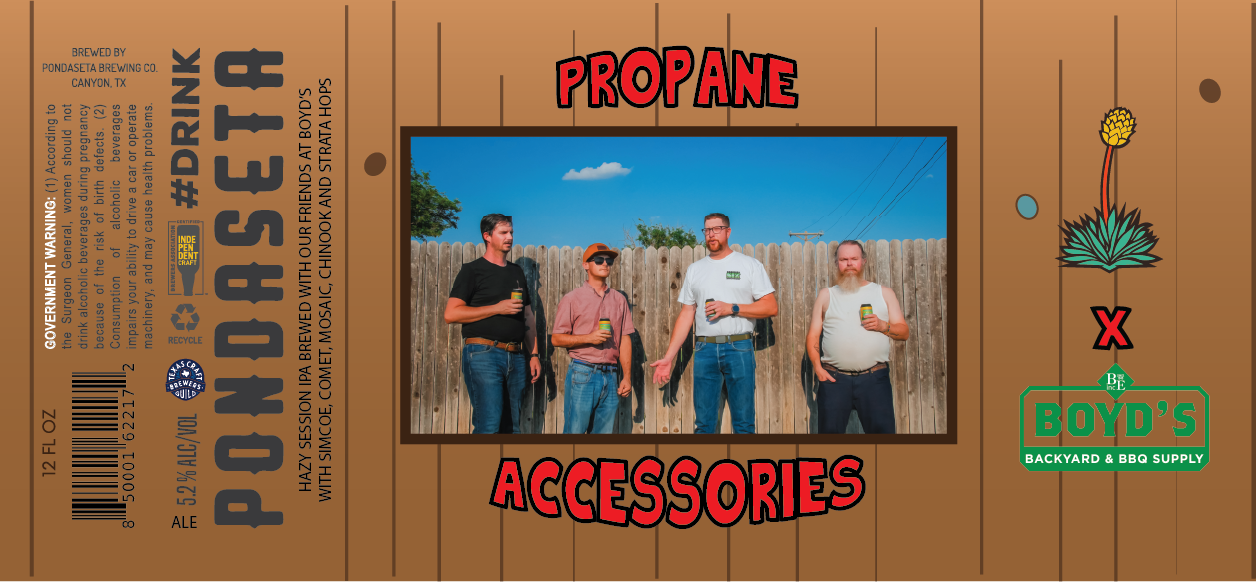 TABC label artwork for Propane Accessories